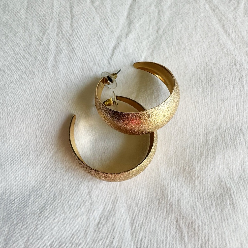 Wide Gold Hoops